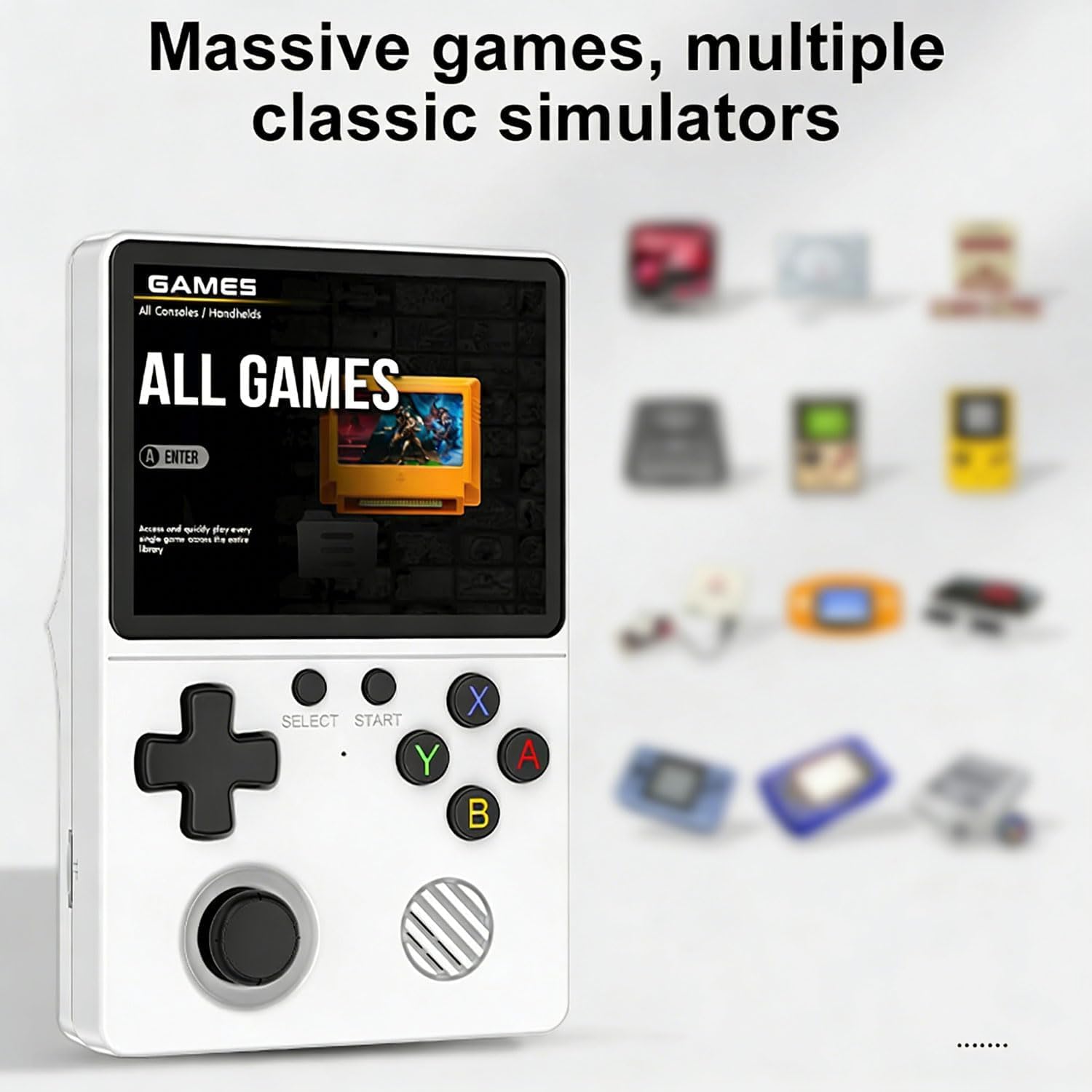 Retro Konsole Handheld mit über 20.000 Spielen – Tragbare 3,5 Zoll IPS Gaming Konsole, Linux System, Portable Spielkonsole für nostalgische Gamer, Familie & Freunde (G40)