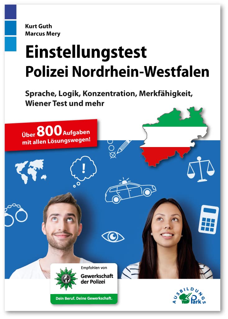 Einstellungstest Polizei NRW Kombipaket: Online-Testtrainer + Buch | Über 1.800 Aufgaben mit allen Lösungswegen | Sprache, Logik, Konzentration, Merkfähigkeit, Wiener Test und mehr