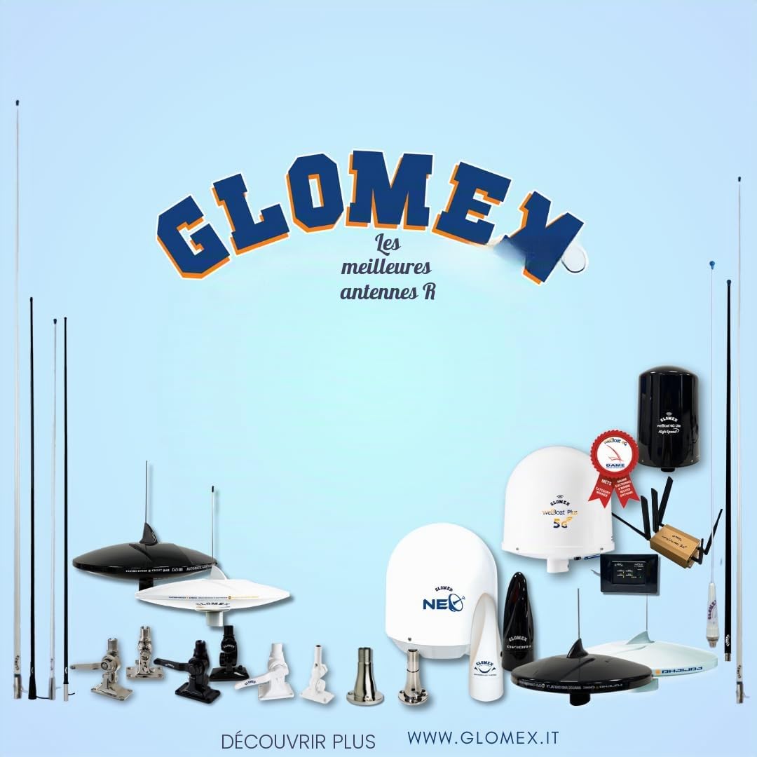 Nordwest-Funk VT300 GLOMEX Antenne TV pour DVB-T/DVB-T2 Blanc