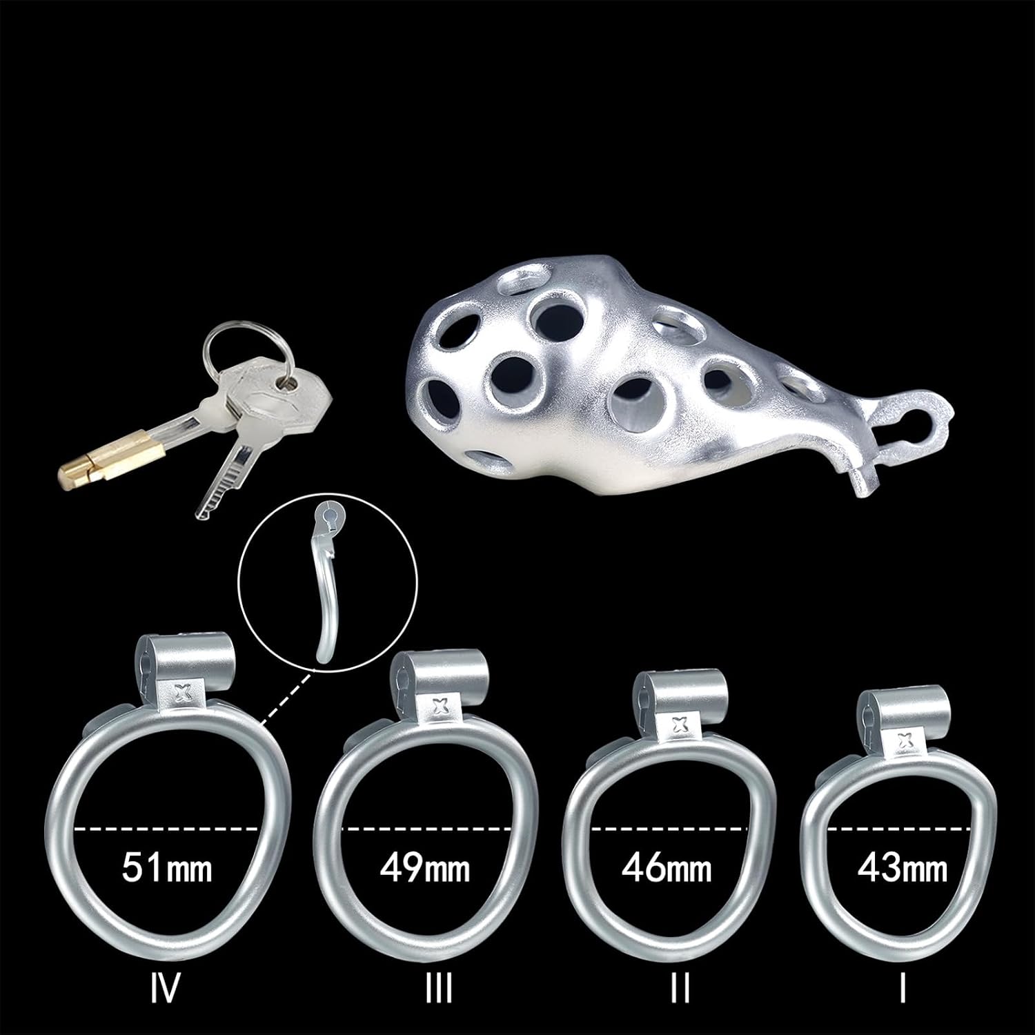Resin for Exercising The Male Penis Cock cage Chastity cage Chastity Device A14 (L)