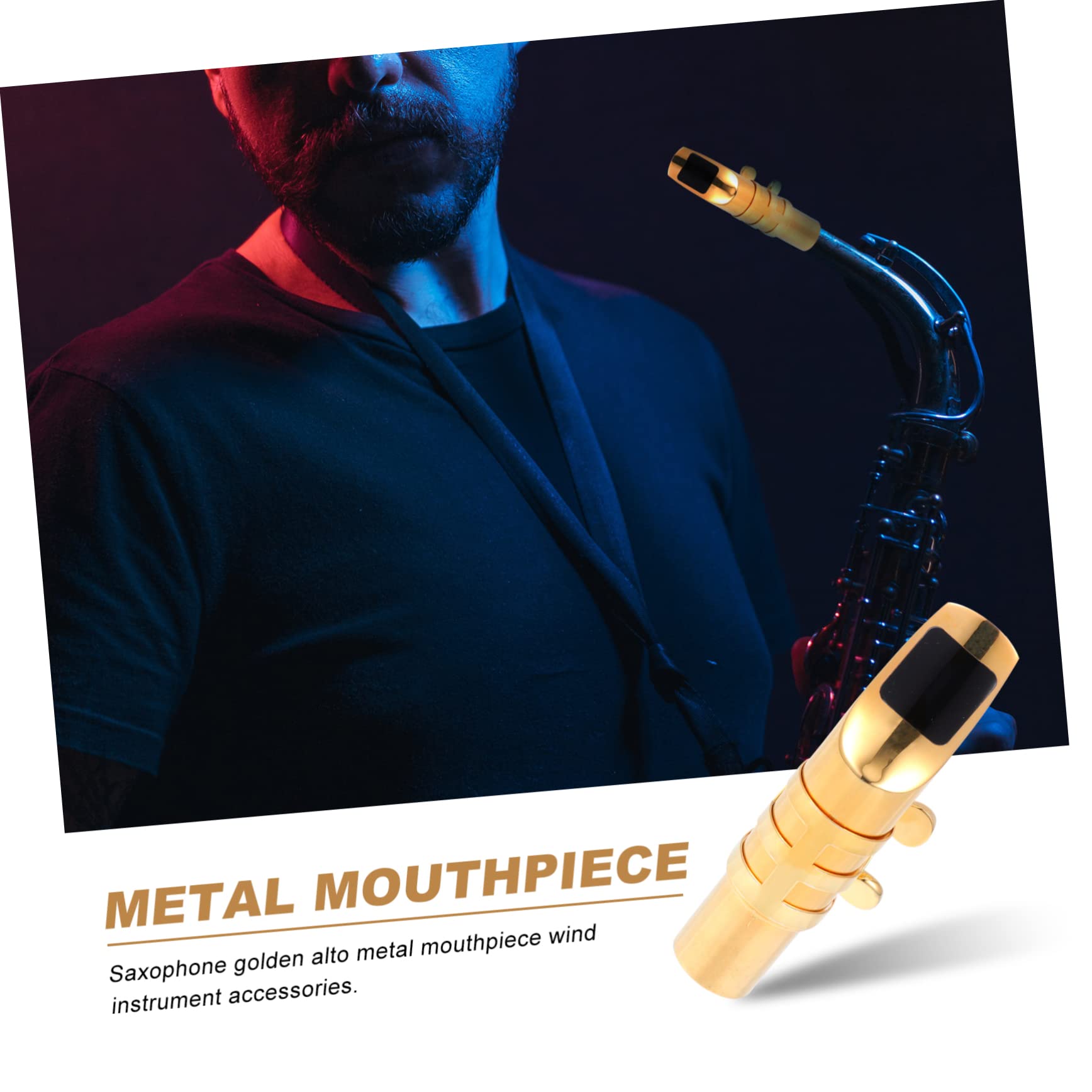 FUNOMOCYA Alto Saxophone Accessories Set Sax Alto Saxophone Lyre Neck Strap Mouthpiece Standard Music Instrument