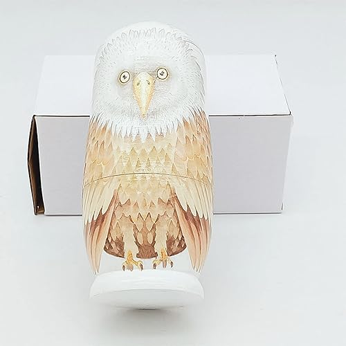 Miniatura 5 de 5 unids/set de muñecas de anidación rusas de madera para niños, muñeca Matryoshka hecha a mano, lindas muñecas apilables para Navidad, Año Nuevo,