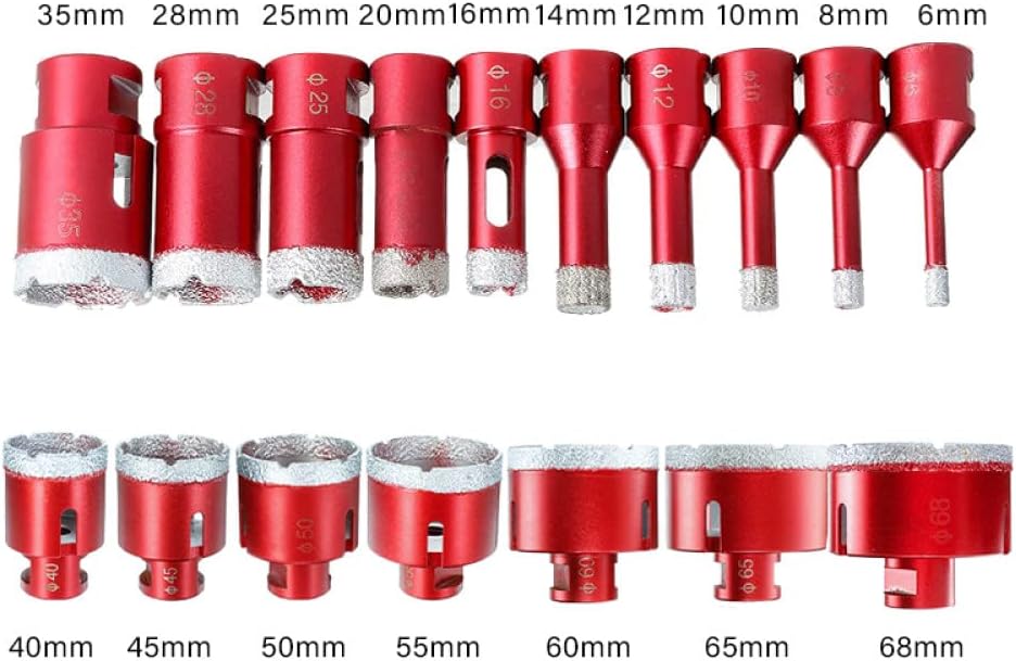 6-68mm M14 Diamond Drill Core Bits Brazed Hole Opener Drilling Hole Saw Tools for Granite Stone Tile Marble Concrete Drill,68mm