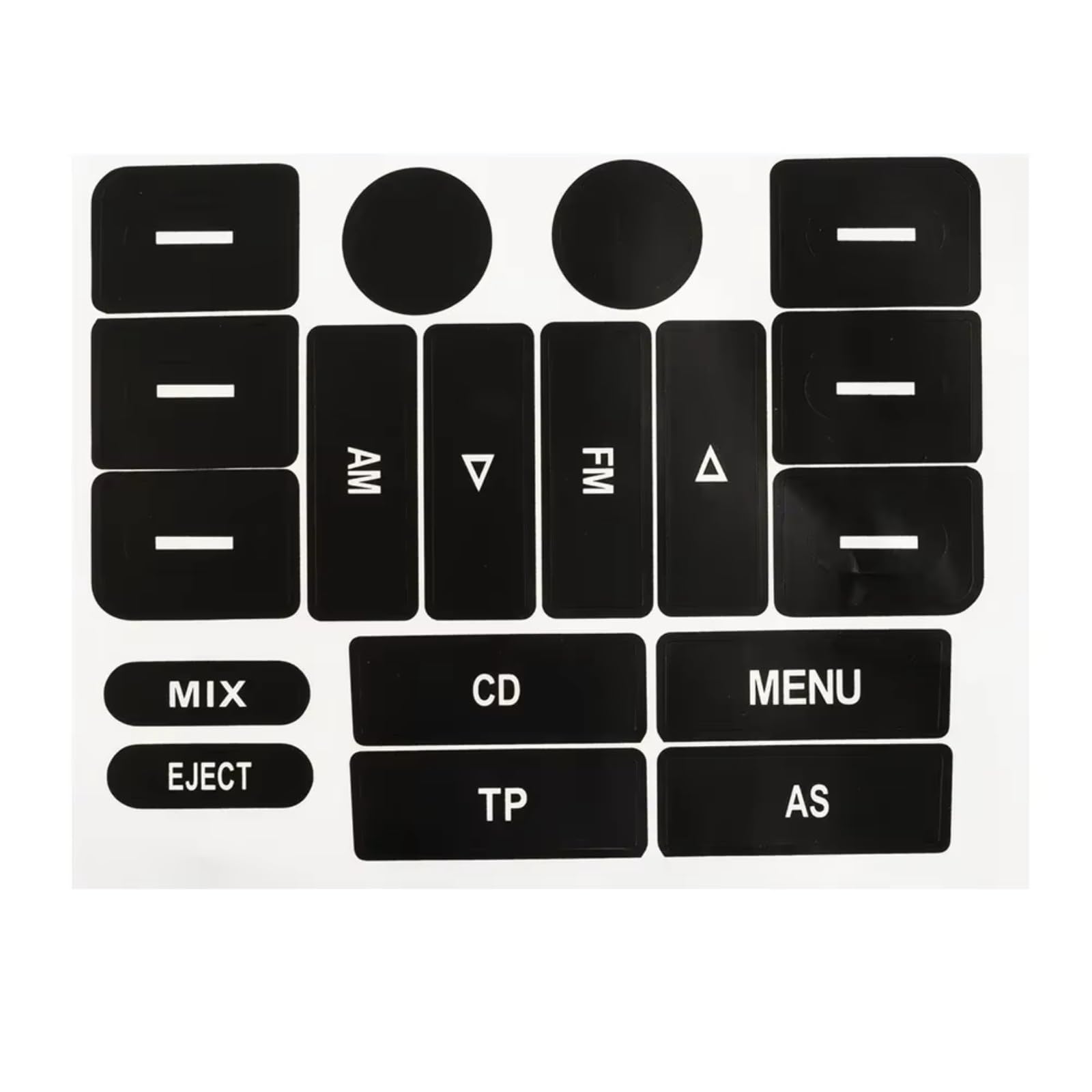 Car Button Stick Compatible with VW for Golf MK5 for Passat Worn Radio Button Repair Sticker Front Radio Replacement Accessories