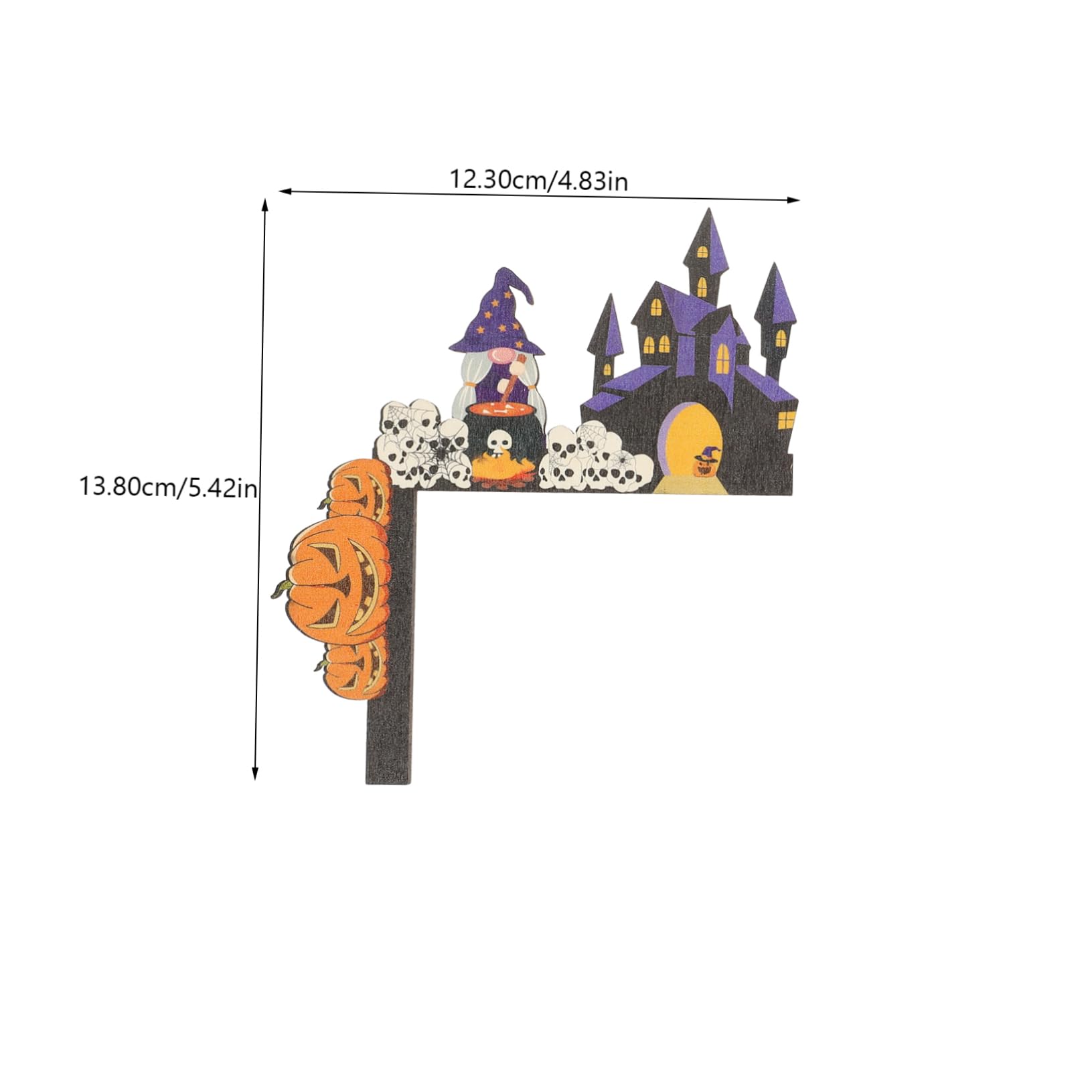 Cabilock 5 Sätze Halloween-türrahmenaufkleber Halloween-tür-eckschild Spukhaus-fensterrahmen- Türecke Mit Kürbisschädel Interessantes Halloween-Ornament Spukhaus-tür-eckdekoration Holz