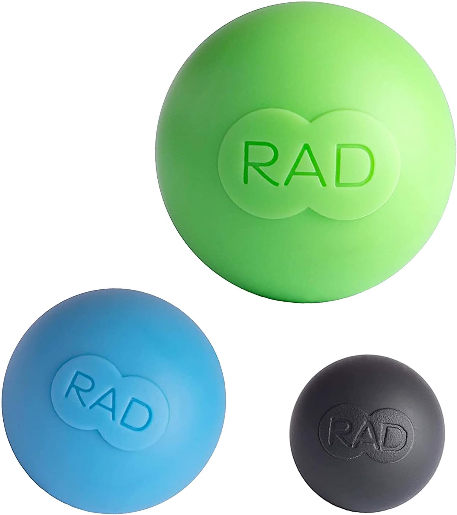 Rounds I Set of 3 Massage Balls for Jaw, Hands and Plantar Fasciitis Myofascial Release, Mobility and Recovery