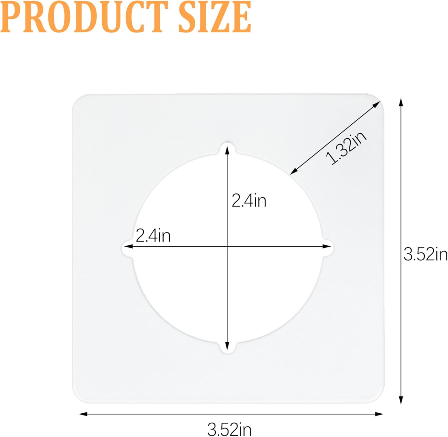 Door Knob Plates Square Version，Door Reinforcement Plate Fits Under Existing Locks Repairing and Reinforcing Loose Door Knob White (2 Pcs with Stickers