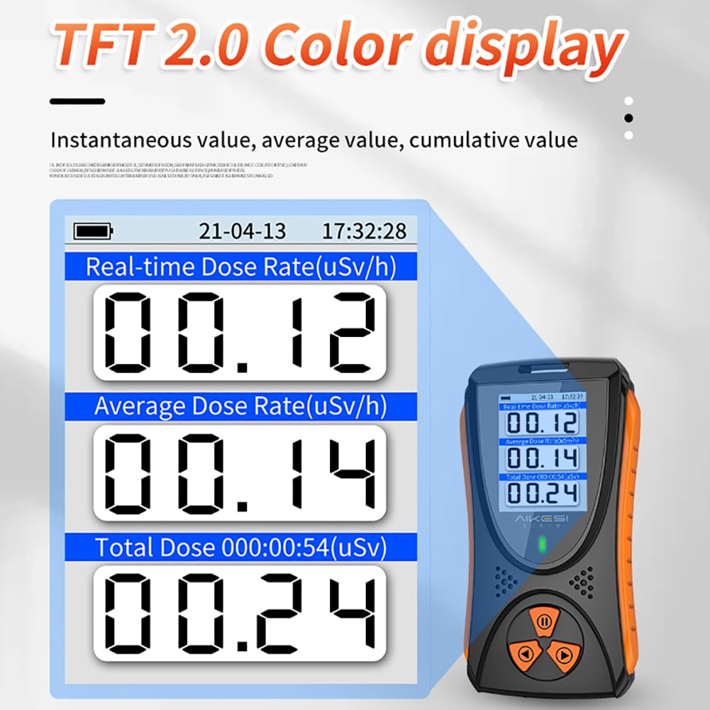 NOGRAX Detector de radiación Nuclear Contador Geiger, Monitor Profesional de Rayos X Beta Gamma, Dosímetro de radiación Personal con Pantalla LCD, Probador de radiación Nuclear en Tiempo Real