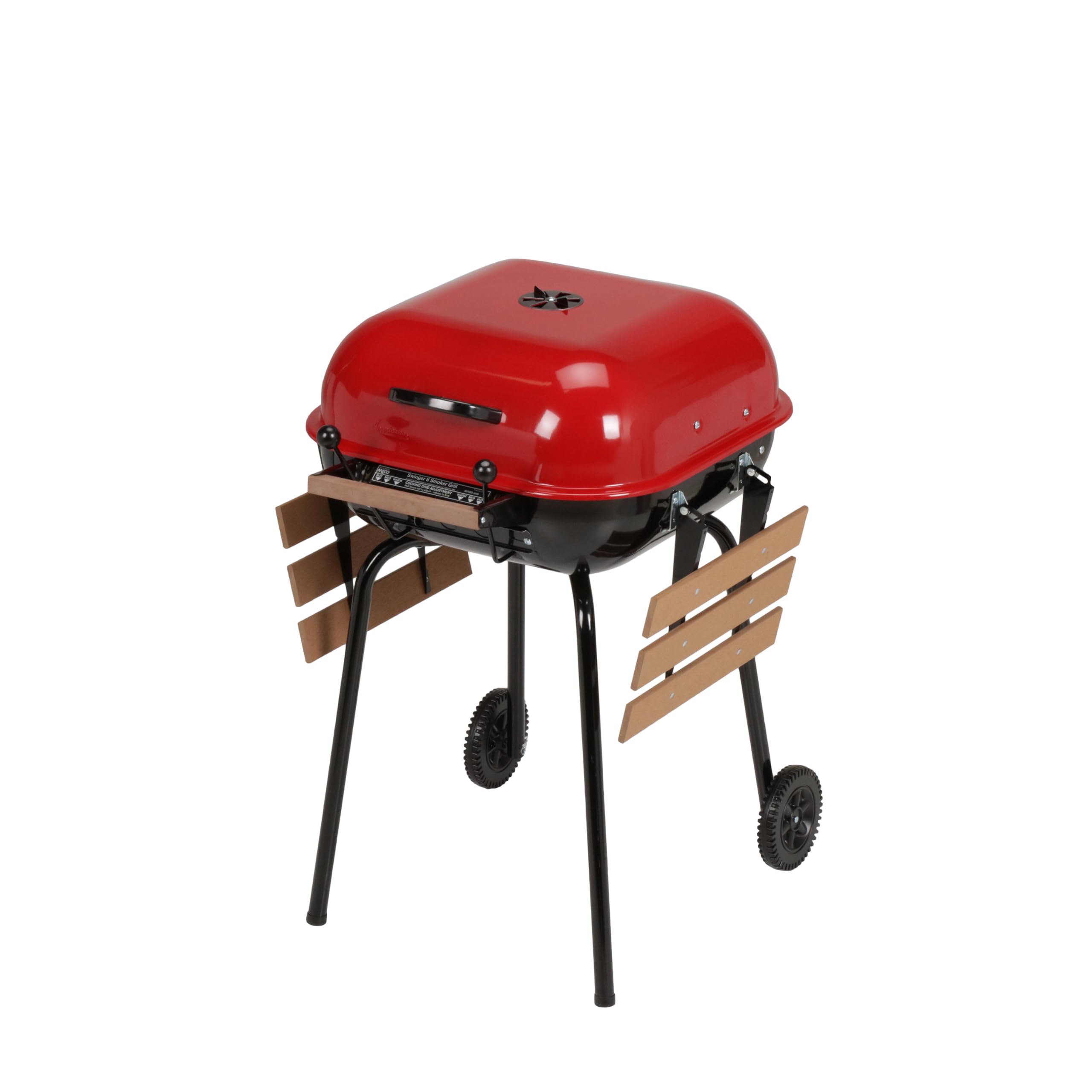 Amazon | MECO Swinger チャコールBBQ グリル ツインテーブルRed