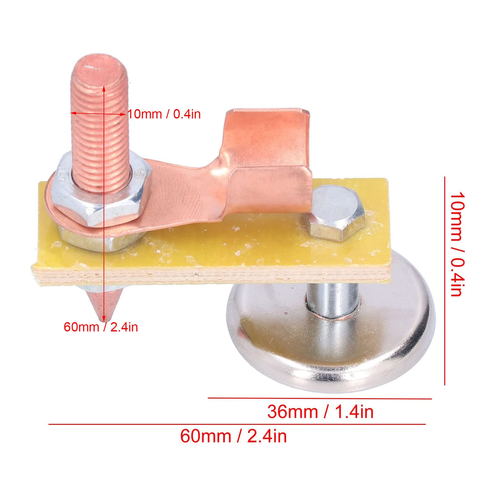 Magnetic Welding Support, Magnetic Ground Clamp with Large Suction Copper Tail Welding Support Grounding Tool for Mechanical Repair