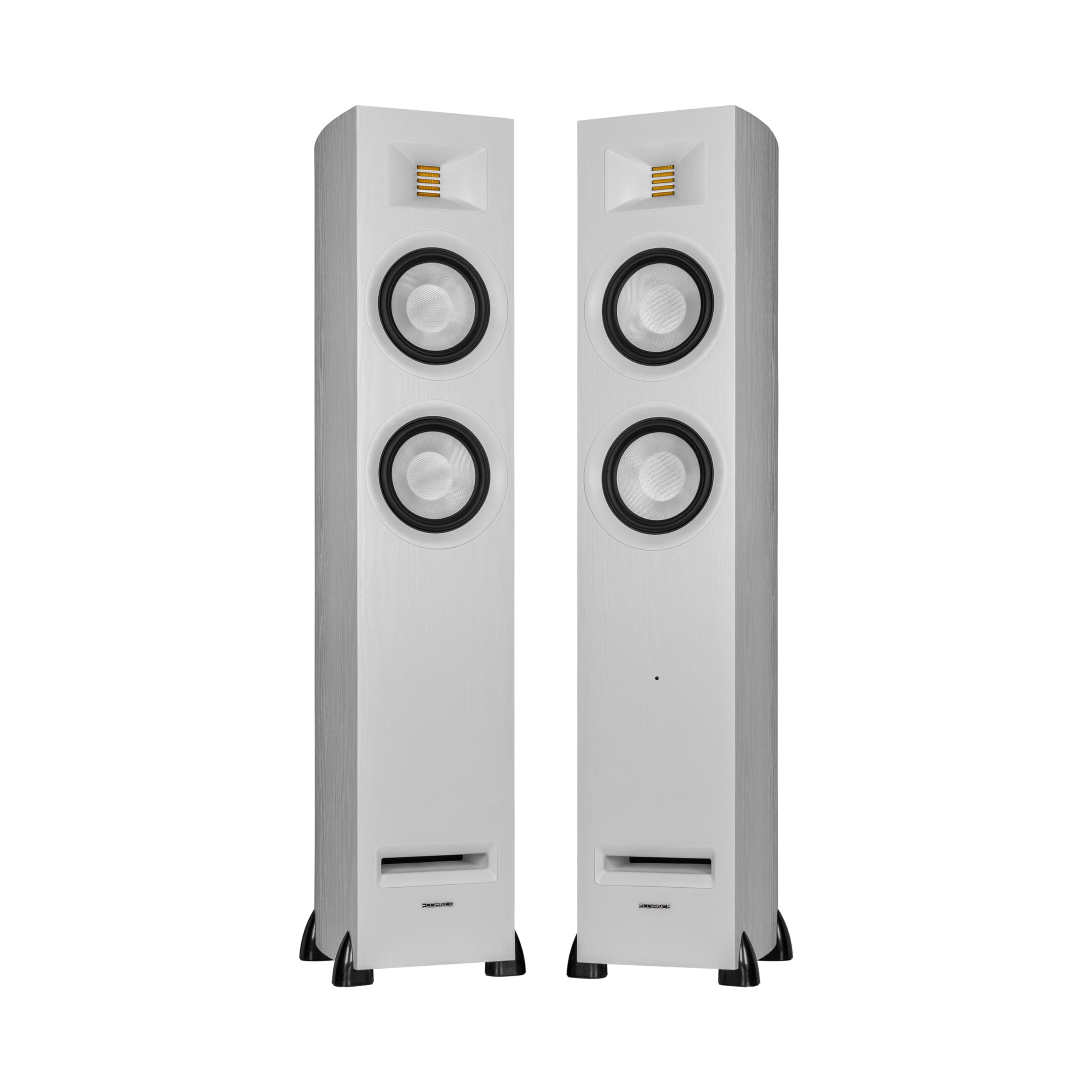 Fluance Ri91 Reference Stereo Powered Floorstanding Tower Speakers with High Performance AMT Tweeters, 2x6.5 Drivers, 150W Amplifier for Turntable, TV