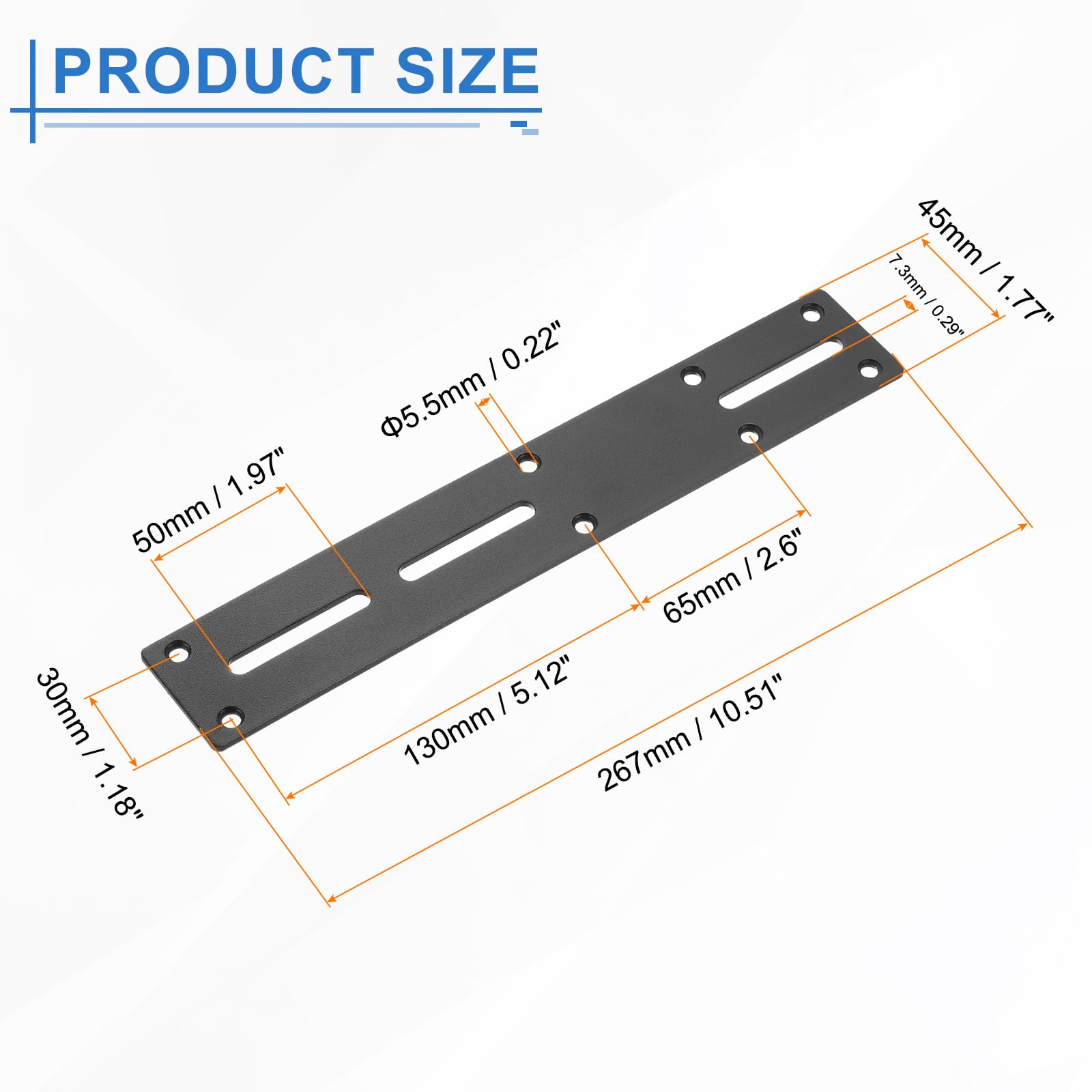 on-dish flat plate 300x150 with foot 御影石 on-dish flat plate