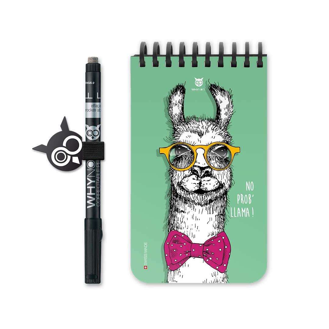 WhyNote - Pocket - Llama Notepad - Lined pages & detachable binding