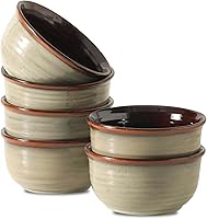 Hasense 20oz Ceramic Cereal Bowls Set of 6, Light Grey Soup Bowls for Oatmeal, Rice, Salads, Pasta - Microwave Dishwasher Safe, Stackable