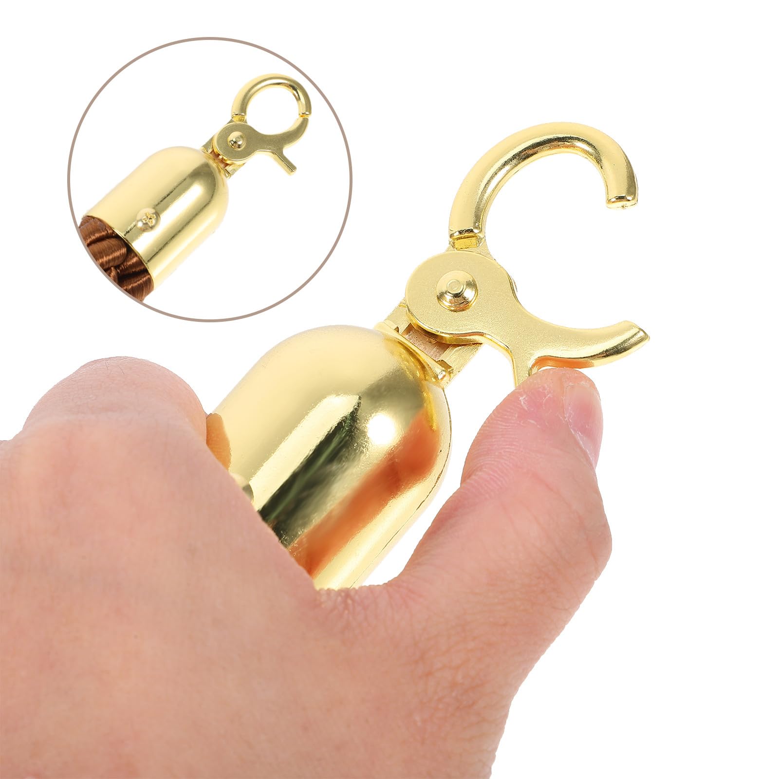 Cuerda trenzada de acero inoxidable de 15 m con ganchos para barreras de seguridad, control de acceso y delimitación de espacio público, diseño resistente a la intemperie
