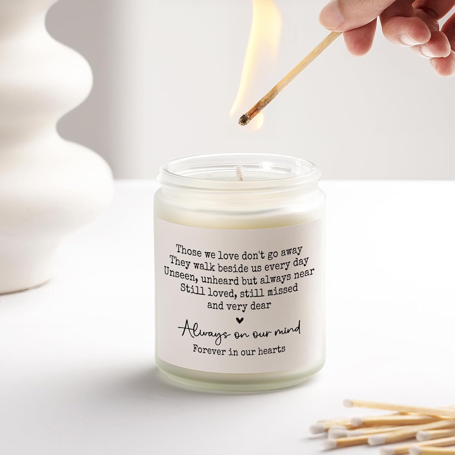 Shqiueos Sympathy Gifts for Loss of Loved One, Memorial Lavender Scented Candle 7oz, Bereavement, Thinking of You, Grief Gift, Funeral Comfort Condolence Remembrance Christmas Gift - Image 5