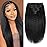 Seamless Clip In Hair Extensions Human Hair Invisible Pu Skin Weft Kinky Straight Seamless Clip Ins For Black Women Real Human Hair Extensions 8pcs With 18clips Per Set 120g (16inch,Natural Black)