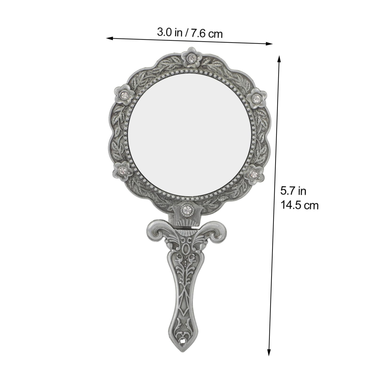 FOYTOKI Hand Mirror Vintage Handheld Mirror Folding for Women Portable Stylish