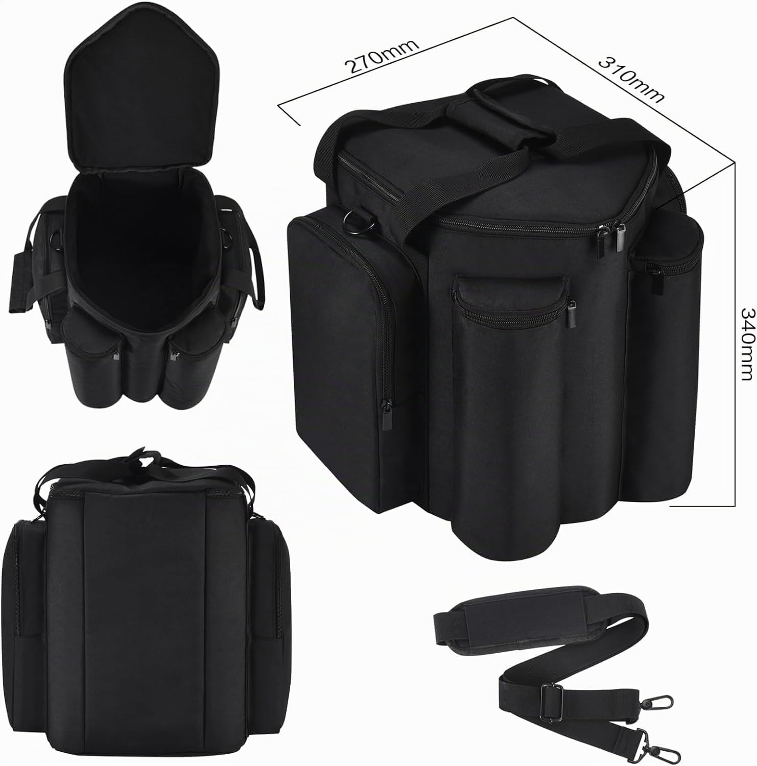 Tasche kompatibel mit Bose S1 Pro+,Tragetasche,Reisetasche Bluetooth-Lautsprecherabdeckung kompatibel mit Bose S1 Pro mit Schultergurt,zusätzlichen Taschen für Mikrofon,Ladegerät,Zubehör,Schwarz