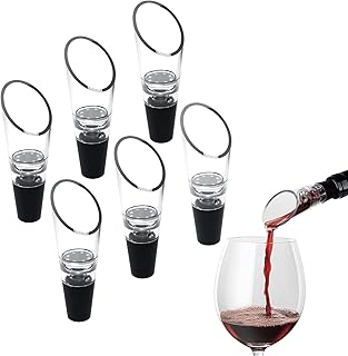 Linkidea 6 Pack Wine Aerator Pourer Spout, Portable Wine Air Aerator for Red and White Wine, Premium Wine Bottle Decanter with Aerator