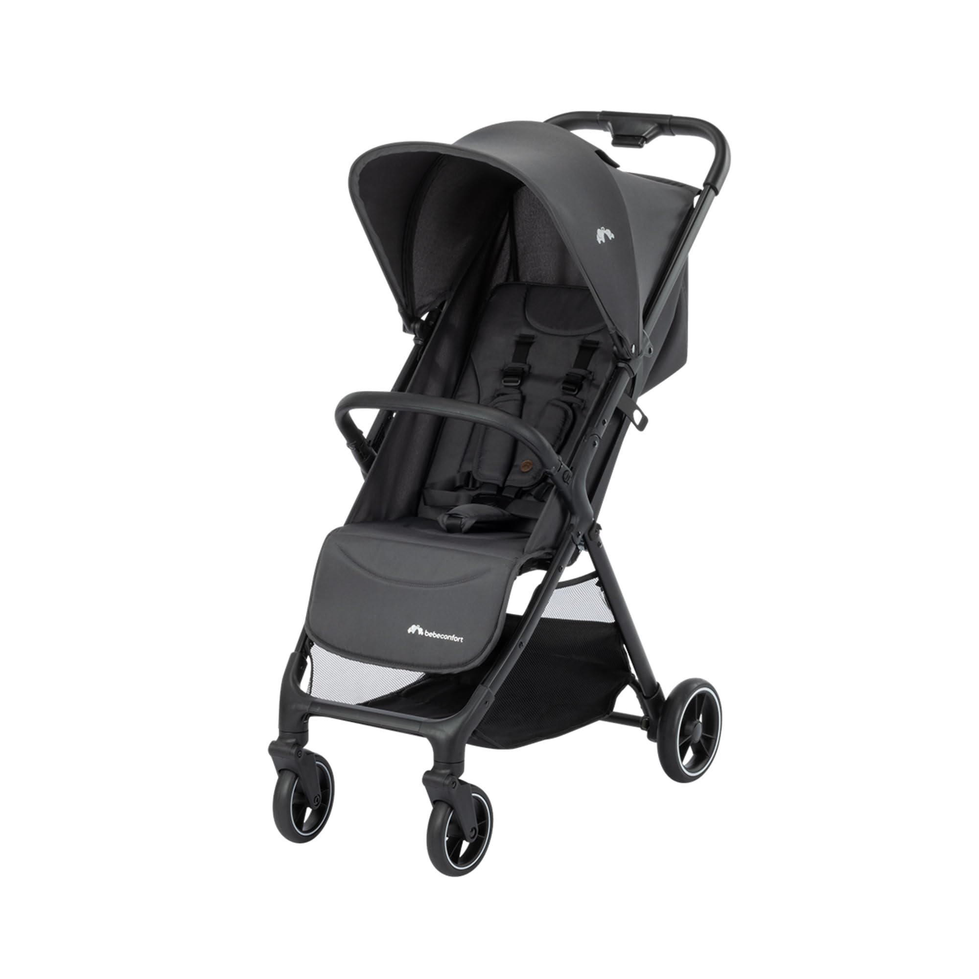 Bebeconfort Azur, Passeggino Compatto, 0-3 anni (15 kg), Passeggino Leggero, Chiusura Automatica a Una Mano, Reclinabile Fino a Posizione Sdraiata, Spazioso Cestello Portaoggetti, Mineral Graphite