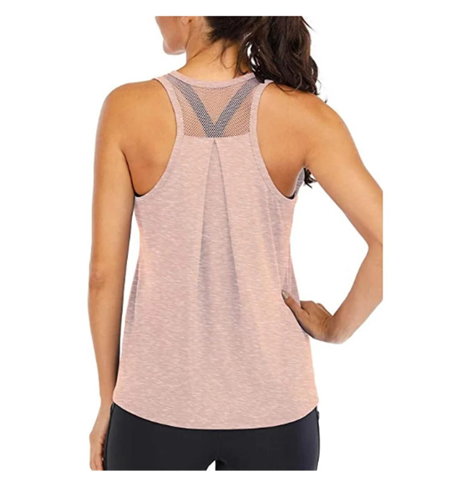 Canotte da Allenamento da Donna Gilet Fitness Yoga Camicetta Sportiva Tinta Unita Collant Sportivi da Donna Gilet da Allenamento Push up da Donna(Black,XL)