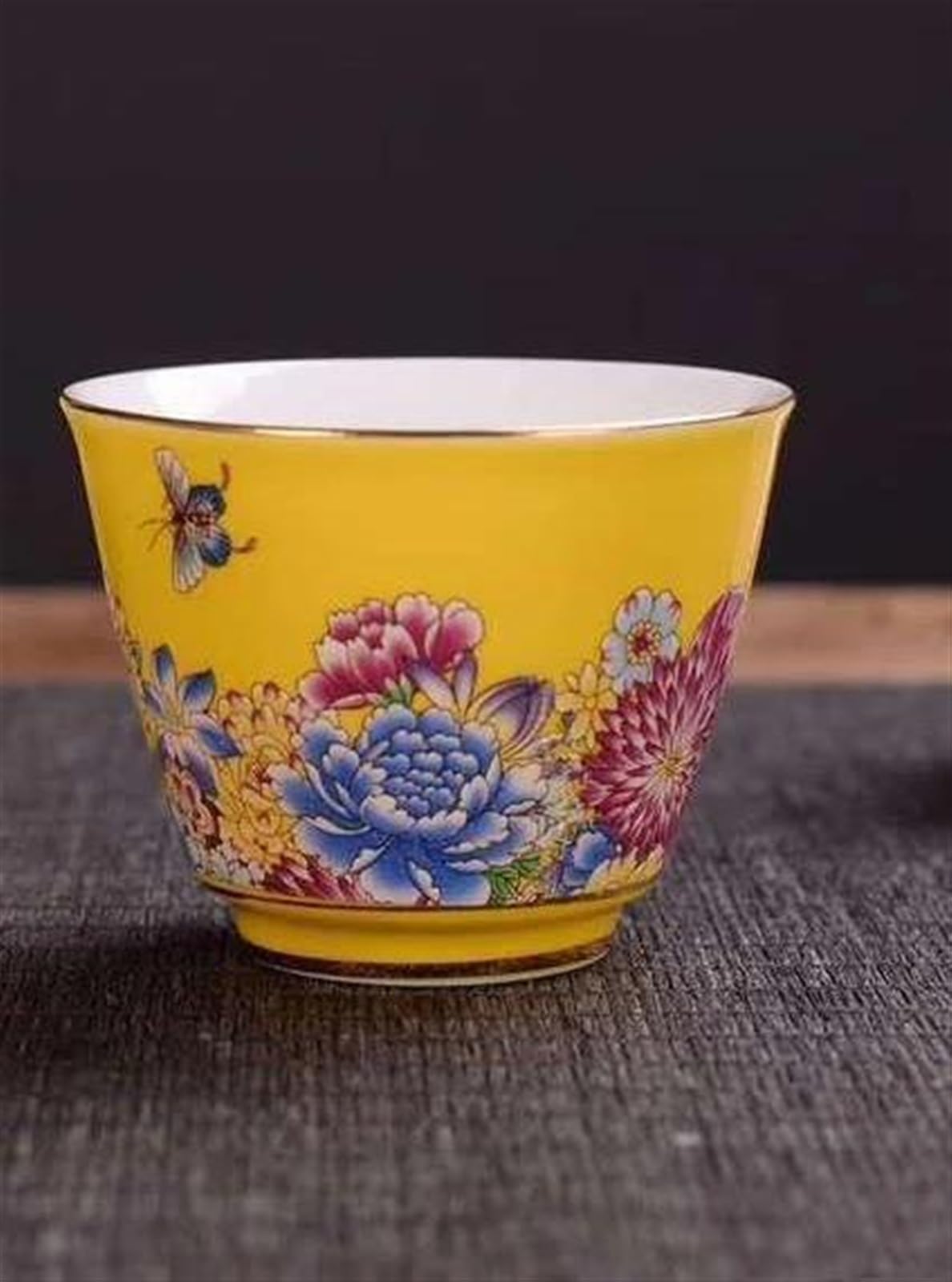 Teetassen-Sets Keramik-Emaille-Teekanne Farbig Bemalt Wassertopf Teetasse Deckel Schüssel Beheizter Wasserkocher Infuser Teekanne Ton Kung-Fu-Tee-Set Reise-Teeset(A)