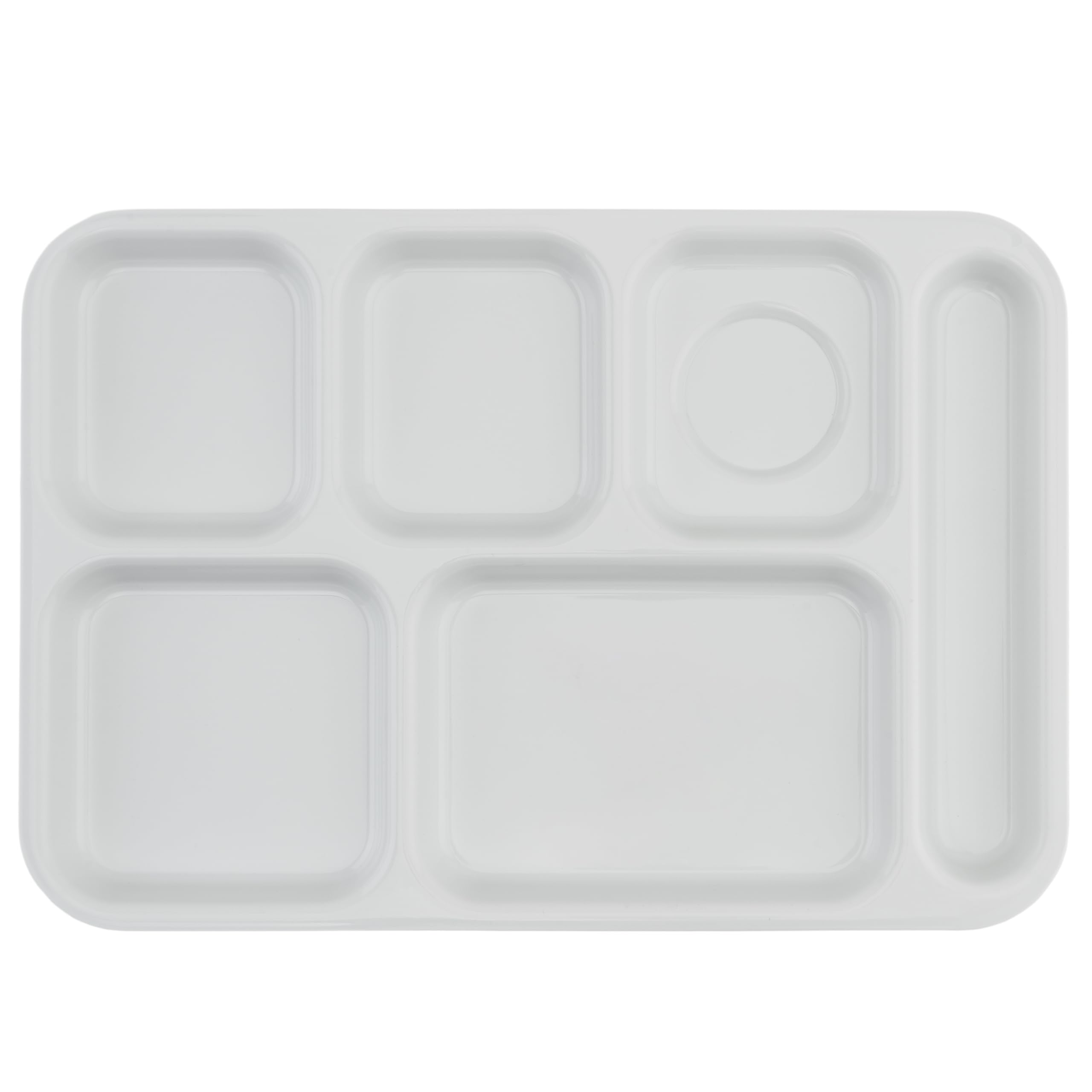 G.E.T. Enterprises TR-153-W Lot de 12 plateaux à 6 compartiments en polypropylène Blanc 25,4 x 36,8 cm