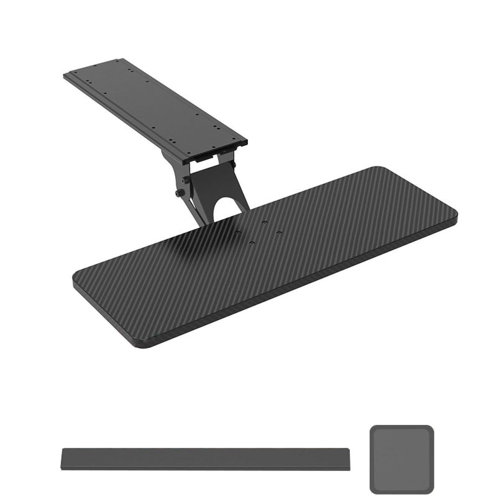WHHXY Infinitely Adjustable Keyboard Tray Rotatable Under-Desk Drawer Tray Ergonomic Placement Mouse Holder Computer Office Slide Rail Track Rotation