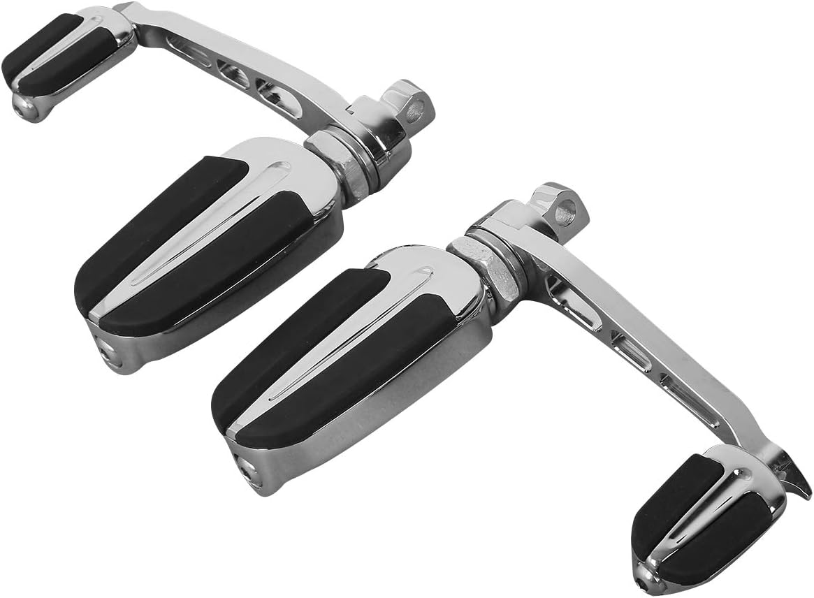 TCT-MT Slipstream Male Mount Foot Pegs W/Heel Rest Fits for Harley Dyna FXDF Fat Bob FXDC