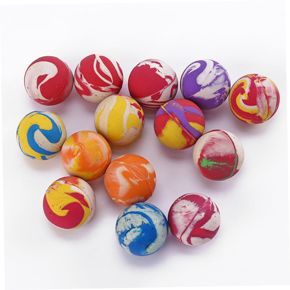 Toyvian Palline Rimbalzanti in Gomma 32mm, 100 Pezzi per Bambini | Confezione da 100, Forte Elasticità, per Compleanno e Distributori Automatici Stile Casuale