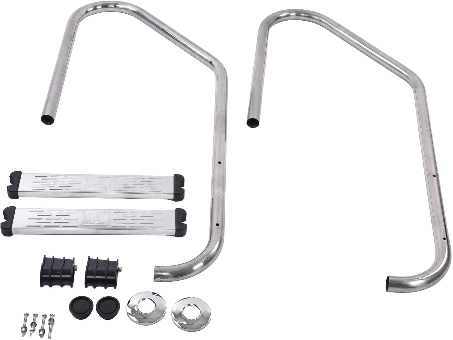 SL215 Swimming Pool Ladder, Stainless Steel Pool Escalator 2 Step Anti Slip Pool Pedal Ladder,for Indoor Outdoor Pools, Easy to Assemble and Climb