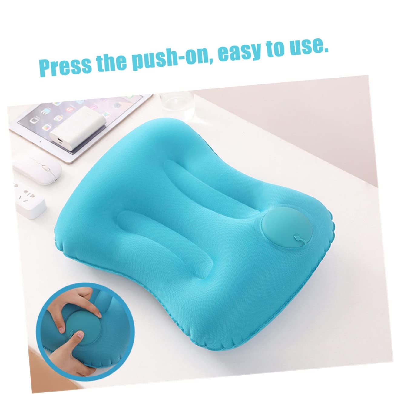 Cabilock 3piezas Almohada Inflable De Cojín De Espalda Portátil Almohada De Camping y Ligera para y Actividades