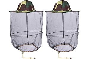 6X Beekeeping Beekeeper Hat with Mesh Veil, Mosquito Veil Hat for Women Men