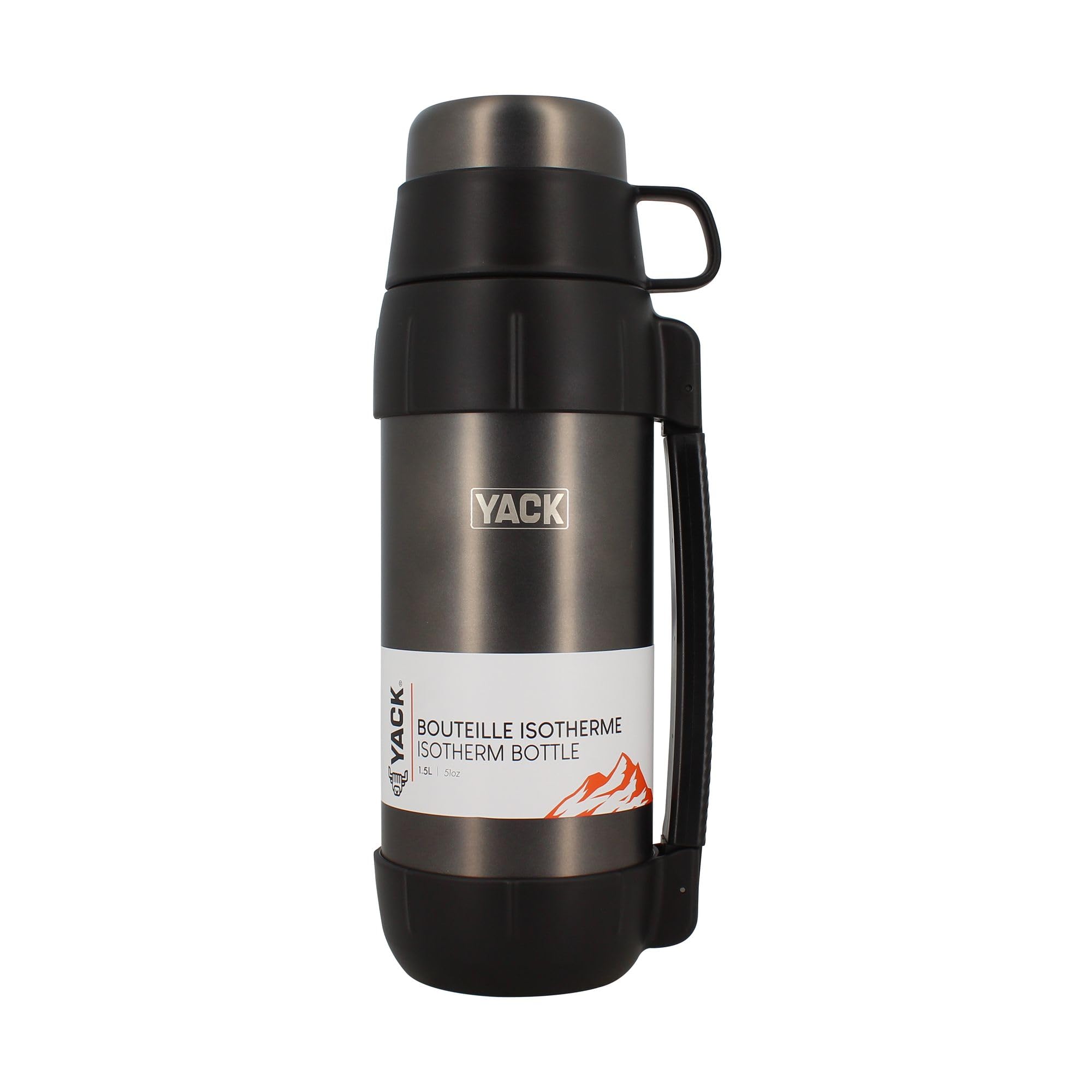 YACK - Borraccia termica 1,5 l in acciaio inox nero - 9102303