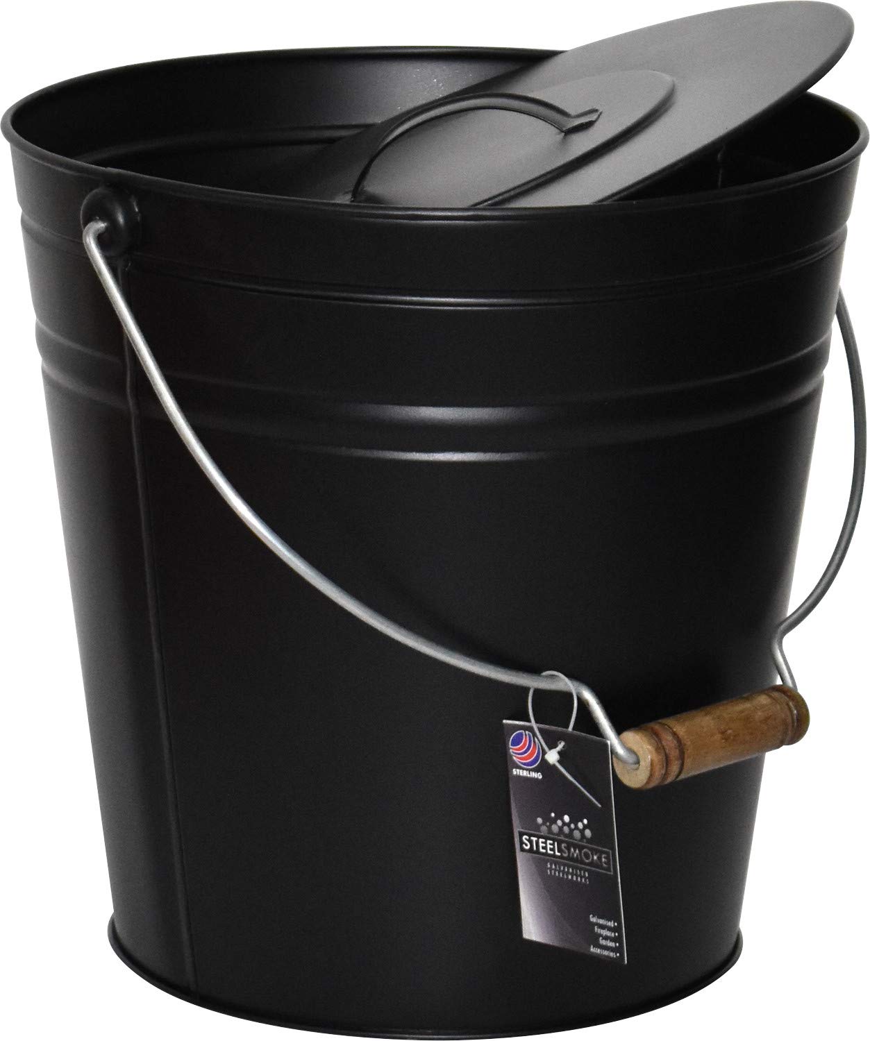 Buy Heavy Duty Galvanised Black Steel Fireplace Hot Ash Storage Bucket