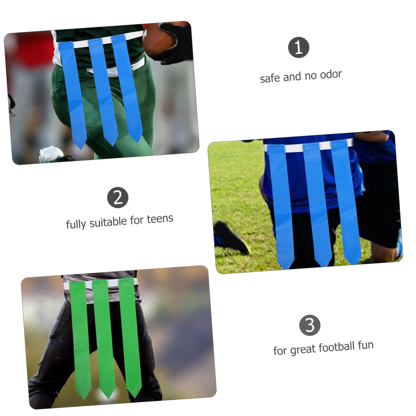 Outanaya 2pcs Football Flags Training Belt Waist Flag for Football Rugby Compact Portable for Activities