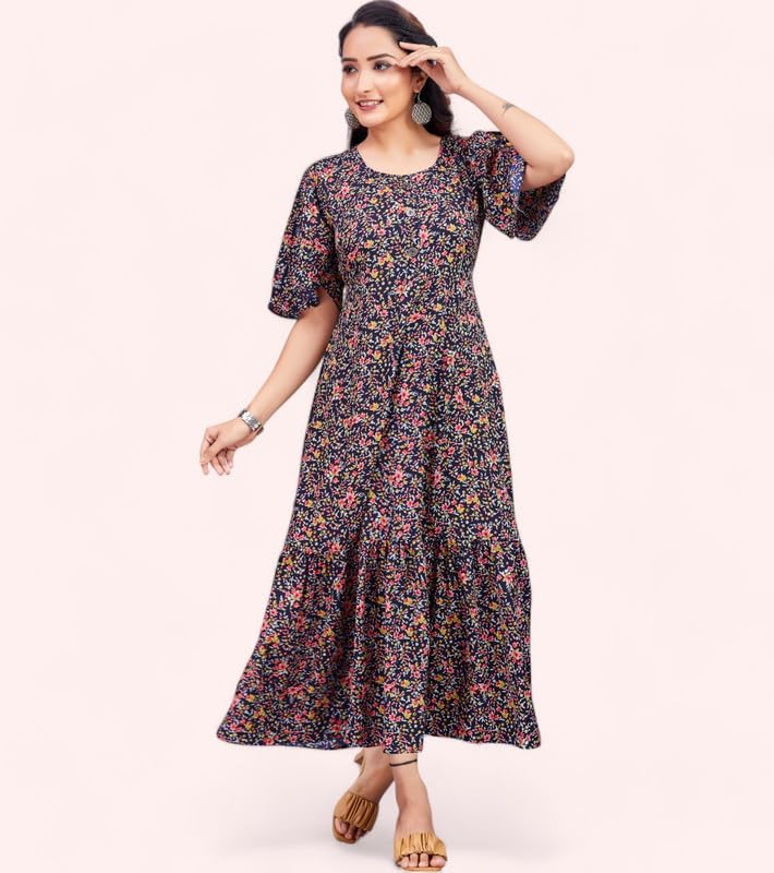 Image of Polyester Floral Regular Women Kurta