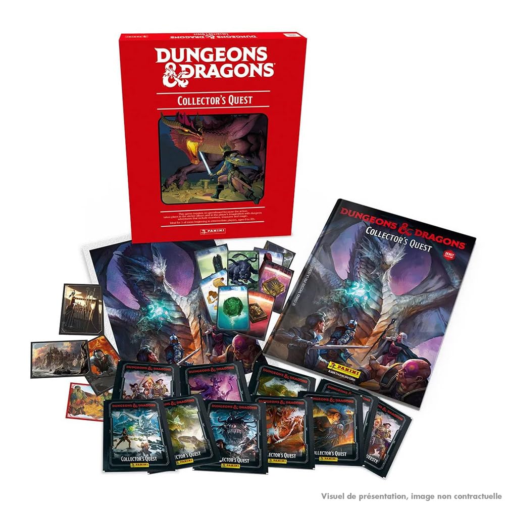 Panini DONJONS & Dragons - Estuche con 1 álbum Duro + 10 Fundas + 1 litografía