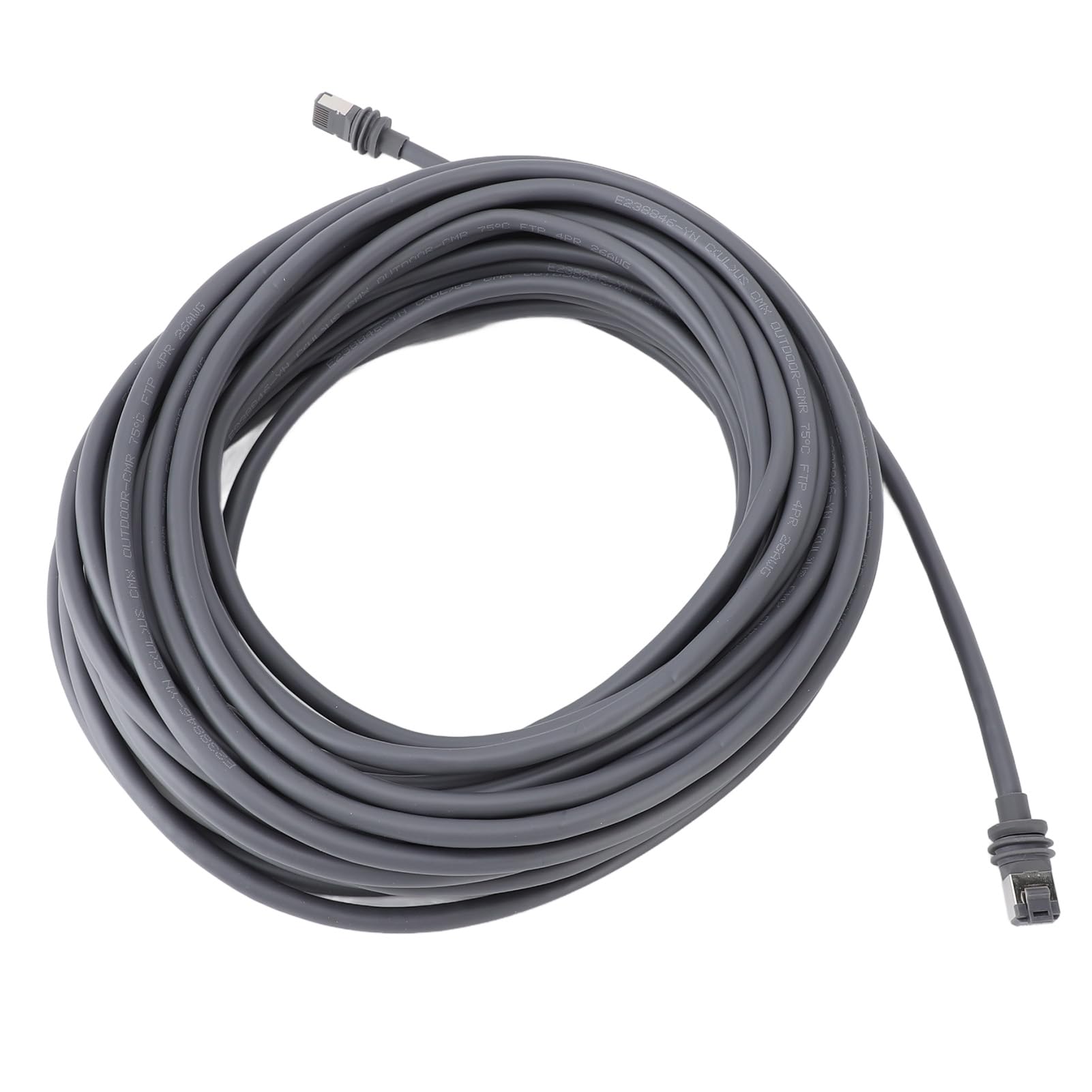 Greensen Cable Satelital Rectangular Resistente Al Agua con Clips para Cables, Conexión de Alta Velocidad de 1200 Mbps, Cable de Repuesto para Cable Satelital Rectangular (100
