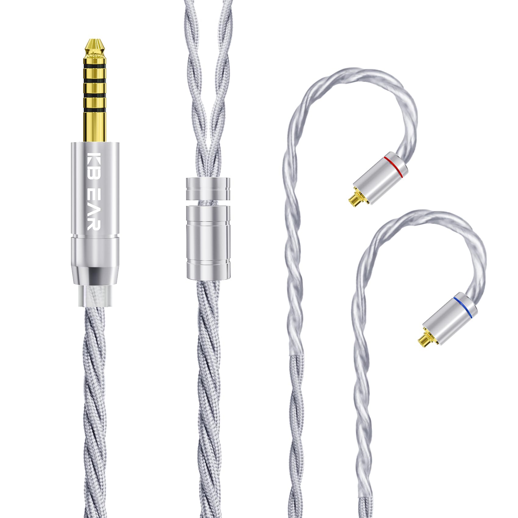 Amazon | 【KBEAR ST20】mmcx 4.4mmリケーブル 5N単結晶銅銀メッキ混合