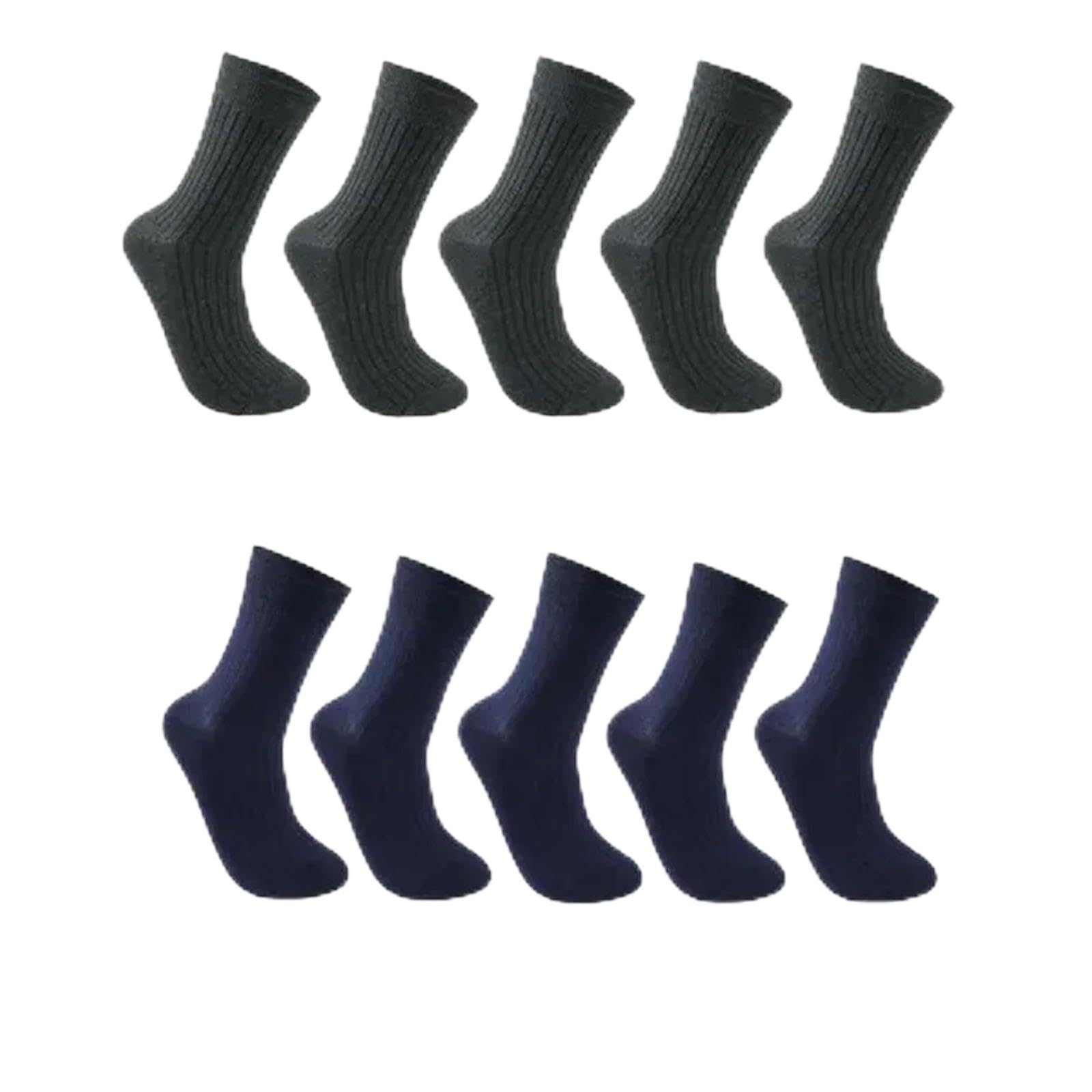 Calzini 10 Coppie/Set Uomini Calzini Cotone Lungo Business Spessore Calzini Caldi per Autunno Inverno Maschio Termico
