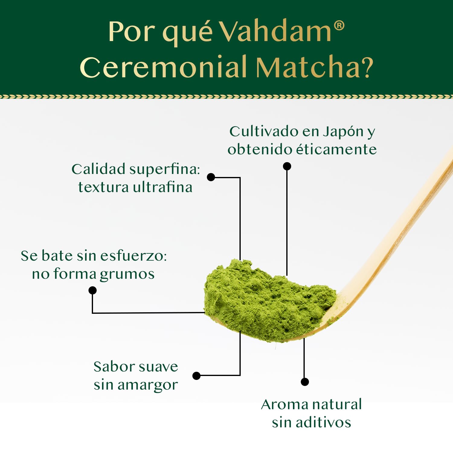 VAHDAM Matcha Ceremonial 30g | Té Verde Matcha Japonés Grado Ceremonial de Uji, Japón | Polvo Ultra Fino y Sedoso | Sabor Delicado Sin Amargor | Ideal para Ceremonia del Té y Matcha Latte