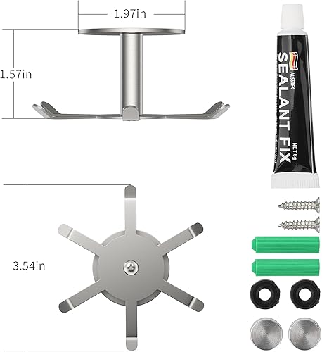 Miniatura 6 de Ganchos giratorios para debajo del gabinete, soporte giratorio para utensilios de cocina de acero inoxidable 304, estante colgante para utensilios