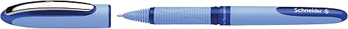 Miniatura 3 de Schneider One Hybrid N - Bolígrafo de punta de aguja híbrida de 0.020 in, barril azul claro, tinta azul, paquete de 1 ampolla (78343)