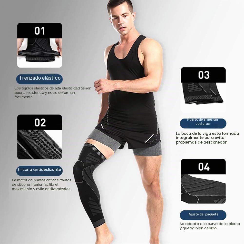 Flytex Mangas de compresión para pierna completa, mangas de compresión para rodilla y pierna, mangas de rodilla para alivio del dolor, mangas de compresión para rodilla y pierna deportivas