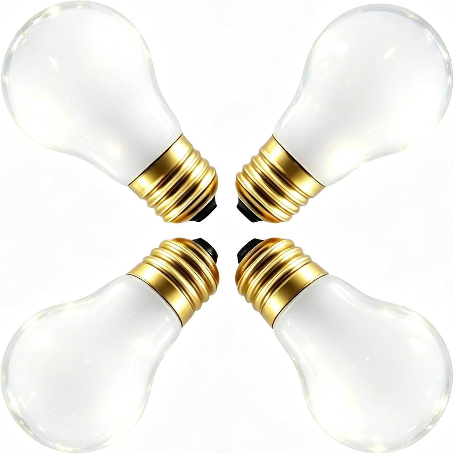 60 Watt Incandescent Light Bulbs, E26 A19 Stepless Dimming Light Bulbs 400lm, 3000K Soft Warm White, Vintage Frosted Light Bulb for Home (4 Pack)