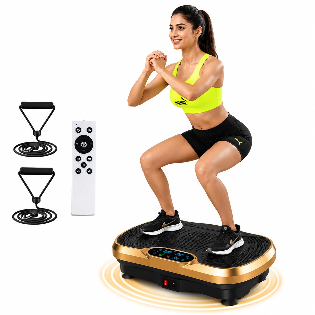 DR BWC Crazy Fit Vibrating Plate for Weight Loss ! Inch Loss ! Home Gym Combo ! Body Shaper ! Workout at Home ! Fully Automatic Walker with Vibration.