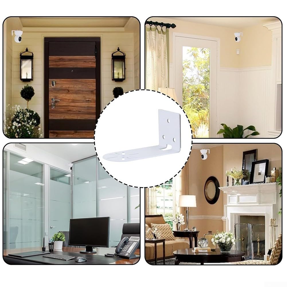 Soporte de montaje en forma de L fabricado con hierro para cámaras PTZ con diseño de base de pegamento para una instalación limpia en la pared