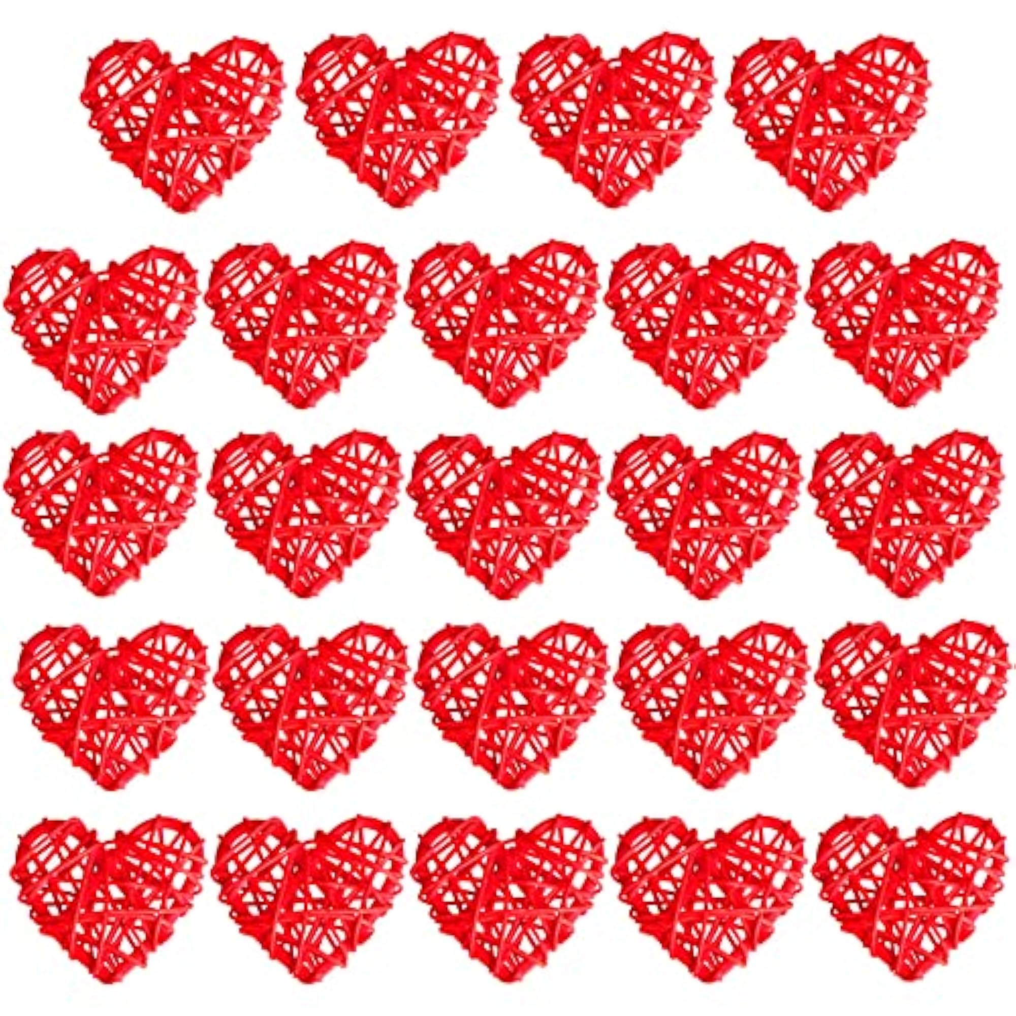 Valentine's Day Heart Shaped Rattan Balls